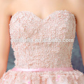 Party wear clothing pink sexy girls dress Off shoulder pink evening dress front short back long